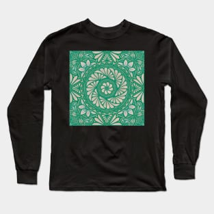 Pasifika teal green Long Sleeve T-Shirt
